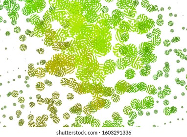 Light Green, Yellow vector template with chaotic shapes. Simple colorful illustration with abstract gradient shapes. Simple design for your web site.