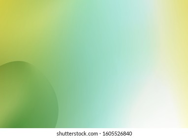 Light Green, Yellow vector template with bubble shapes. Shining crooked illustration in memphis style. Brand-new design for your ads, poster, banner.