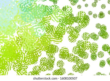 Light Green, Yellow vector template with chaotic shapes. Simple colorful illustration with abstract gradient shapes. Background for a cell phone.