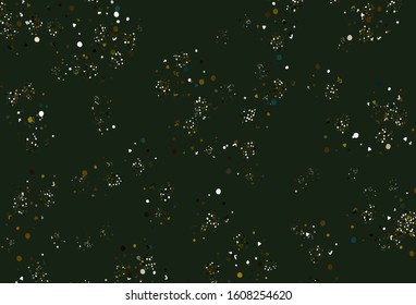 Light Green, Yellow vector template with chaotic shapes. Decorative design in abstract style with random forms. Modern design for your business card.