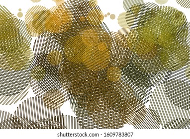 Light Green, Yellow vector template with circles. Glitter abstract illustration with blurred drops of rain. Pattern for ads, leaflets.