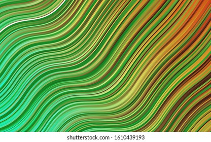 Light Green, Yellow vector template with lava shapes. Colorful abstract illustration with gradient lines. Brand-new design for your ads, poster, banner.