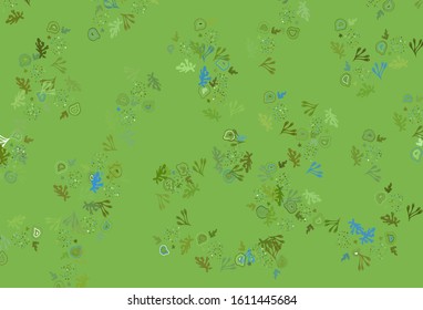 Light Green, Yellow vector template with chaotic shapes. Simple colorful illustration with abstract gradient shapes. Best smart design for your business.