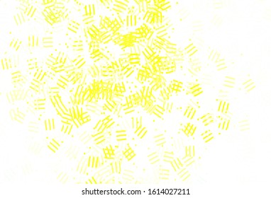 Light Green, Yellow vector template with repeated sticks, dots. Glitter abstract illustration with colorful sticks. Template for your beautiful backgrounds.