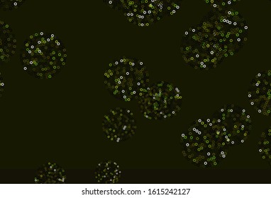Light Green, Yellow vector template with circles. Abstract illustration with colored bubbles in nature style. Pattern for ads, leaflets.