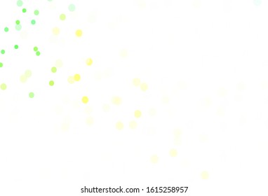 Light Green, Yellow vector template with ice snowflakes. Shining colorful illustration with snow in christmas style. New year design for poster, banner.