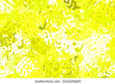 Light Green, Yellow vector template with chaotic shapes. Colorful chaotic forms with gradient in modern style. Modern design for your business card.