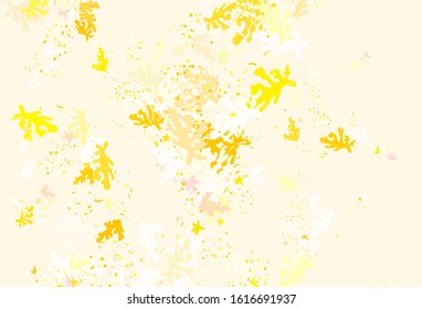 Light Green, Yellow vector template with chaotic shapes. Decorative design in abstract style with random forms. Modern design for your business card.