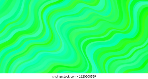Light Green, Yellow vector template with lines. Colorful illustration with curved lines. Pattern for ads, commercials.
