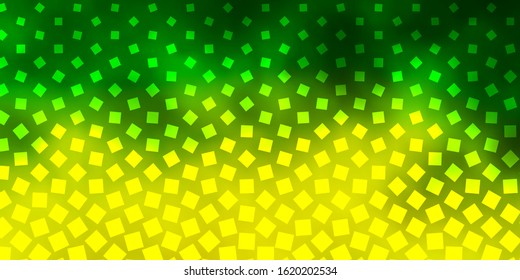 Light Green, Yellow vector template in rectangles. Abstract gradient illustration with colorful rectangles. Pattern for business booklets, leaflets