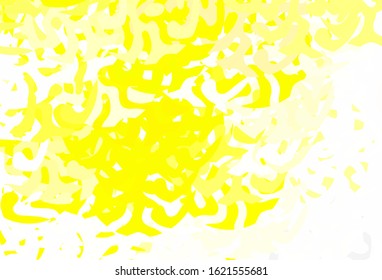 Light Green, Yellow vector template with chaotic shapes. Colorful chaotic forms with gradient in modern style. Best smart design for your business.