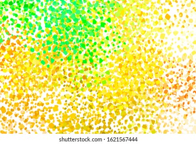 Light Green, Yellow vector template with chaotic shapes. Colorful chaotic forms with gradient in modern style. Best smart design for your business.