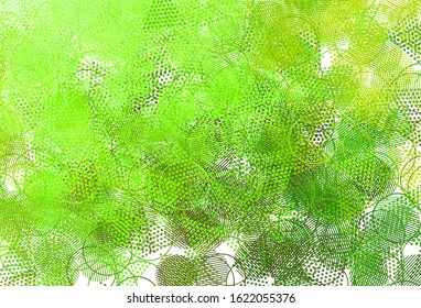 Light Green, Yellow vector template with crystals, circles. Abstract gradient illustration with circles, triangles. Best design for poster, banner.
