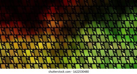 Light Green, Yellow vector template with crystals, triangles. Beautiful illustration with triangles in nature style. Template for landing pages.