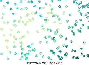 Light Green, Yellow vector template with circles. Blurred bubbles on abstract background with colorful gradient. Pattern for beautiful websites.