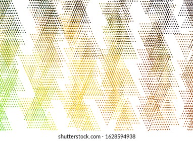 Light Green, Yellow vector template with crystals, circles. Circles, lines on abstract background with colorful gradient. Pattern for websites.