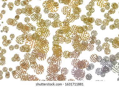 Light Green, Yellow vector template with chaotic shapes. Colorful chaotic forms with gradient in modern style. Simple design for your web site.