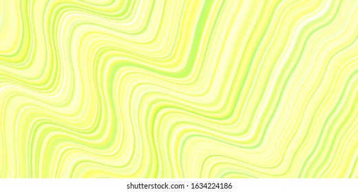 Light Green, Yellow vector template with wry lines. Colorful illustration in abstract style with gradient. The best colorful design for your business.