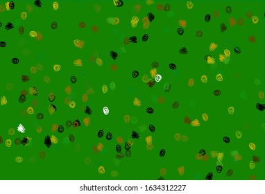 Light Green, Yellow vector template with circles. Blurred bubbles on abstract background with colorful gradient. Template for your brand book.