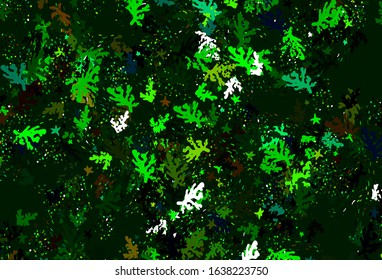 Light Green, Yellow vector template with chaotic shapes. Colorful chaotic forms with gradient in modern style. Background for a cell phone.