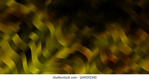 Light Green, Yellow vector template with lines. Colorful illustration in abstract style with bent lines. Pattern for ads, commercials.