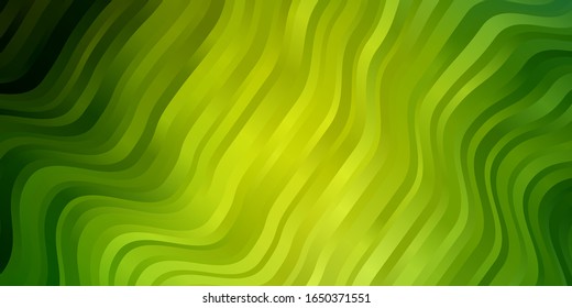 Light Green, Yellow vector template with curves. Colorful illustration, which consists of curves. Template for your UI design.