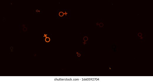 Light Green, Yellow vector template with businesswoman signs. Colorful illustration with gradient feminism shapes. Best design to show the power of women.