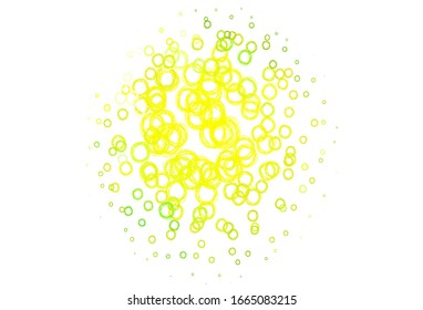 Light Green, Yellow vector template with circles. Abstract illustration with colored bubbles in nature style. Design for your business advert.