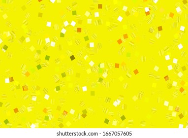 Light Green, Yellow vector template with crystals, circles, squares. Illustration with colorful circles, triangles, rectangles. Pattern for booklets, leaflets