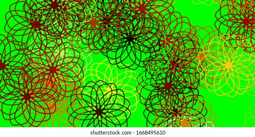 Planta vectorial amarillo verde claro con círculos. Ilustración colorida con puntos degradados en estilo natural. Diseño para sus comerciales.