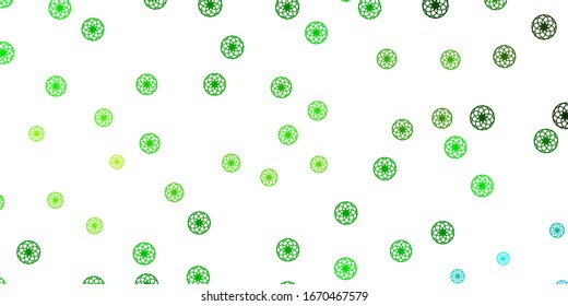 Light Green, Yellow vector template with circles. Colorful illustration with gradient dots in nature style. Design for posters, banners.