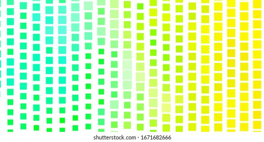 Light Green, Yellow vector template in rectangles. New abstract illustration with rectangular shapes. Pattern for business booklets, leaflets