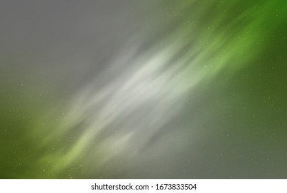 Light Green, Yellow vector template with space stars. Space stars on blurred abstract background with gradient. Smart design for your business advert.