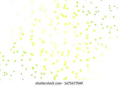 Light Green, Yellow vector template with ice snowflakes. Glitter abstract illustration with crystals of ice. New year design for business advert.