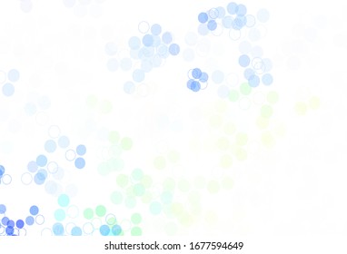 Light Green, Yellow vector template with circles. Illustration with set of shining colorful abstract circles. Pattern for textures of wallpapers.