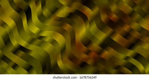 Hellgrüne, gelbe Vektorillustration mit Linien. Farbige Illustration im abstrakten Stil mit verbogenen Linien. Muster für Werbung, Werbung.