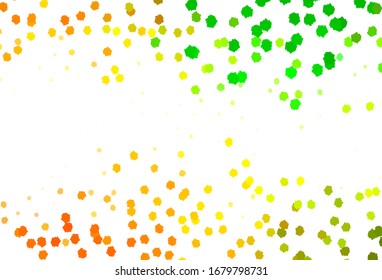 Light Green, Yellow vector template with chaotic shapes. Colorful chaotic forms with gradient in modern style. Simple design for your web site.