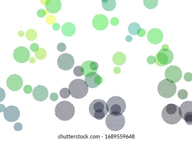 Light Green, Yellow vector template with circles. Modern abstract illustration with colorful water drops. Design for poster, banner of websites.