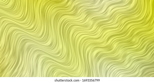 Light Green, Yellow vector template with curves. Colorful illustration, which consists of curves. Pattern for business booklets, leaflets