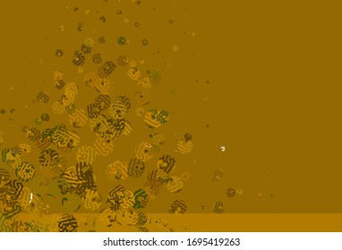 Plantilla vectorial verde claro, amarillo con formas caóticas. Diseño decorativo en estilo abstracto con formas aleatorias. Fondo para un teléfono móvil.