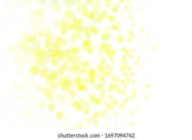Hellgrüne, gelbe Vektorillustration-Vorlage mit Kreisen, Linien. Schöne farbige Illustration mit Kreisen, Linien. Muster für schöne Websites.