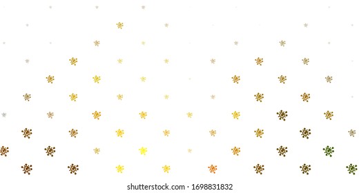 Light Green, Yellow vector template with flu signs. Colorful  gradient illness symbols in simple abstract style. Simple design against epidemic information.