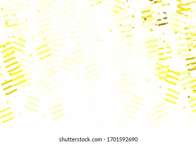 Plantilla vectorial verde claro, amarillo con palos repetidos. Ilustración colorida y brillante con líneas en plantilla abstracta. Patrón para anuncios, afiches, banners.