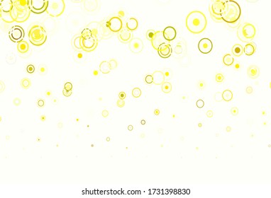 Light Green, Yellow vector template with circles, lines. Circles, lines with colorful gradient on abstract background. Design for poster, banner of websites.