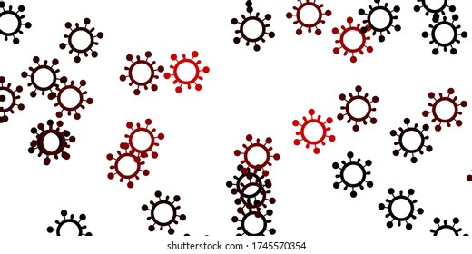 Light green, yellow vector template with flu signs. Abstract illustration with biological gradient shapes. Best design for quarantine events.