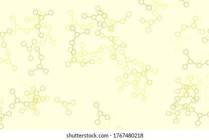 Light Green, Yellow vector template with artificial intelligence structure. Shining illustration with AI shapes on abstract template. Pattern for  poster, banner of technology.