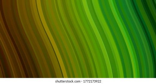 Light Green, Yellow vector template with curves. Colorful illustration, which consists of curves. Template for cellphones.