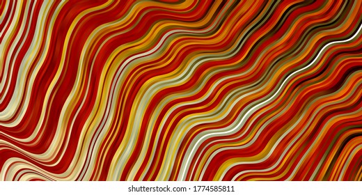 Plantilla vectorial de color verde claro, amarillo con líneas irregulares. Muestra geométrica colorida con curvas de degradado.  Patrón para sitios web, páginas de inicio.