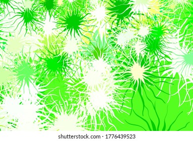 Light Green, Yellow vector template with chaotic shapes. Simple colorful illustration with abstract gradient shapes. Best smart design for your business.
