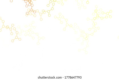 Plantilla de vector amarillo verde claro con estructura de inteligencia artificial. Estructura de IA coloreada con líneas de degradado y puntos. Patrón para afiches, pancarta de tecnología.